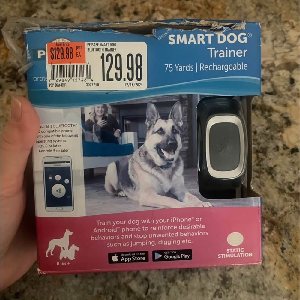 SMART DOG Rechargeable Trainer Collar - Black and Silver